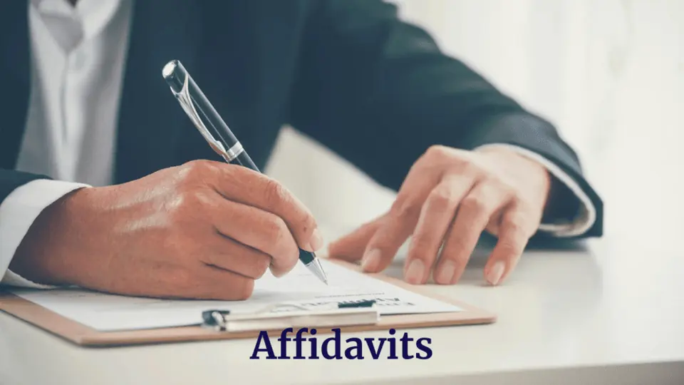 ¿Qué es un affidavit? Declaración jurada en Estados Unidos