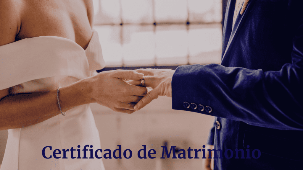 certificado de matrimonio